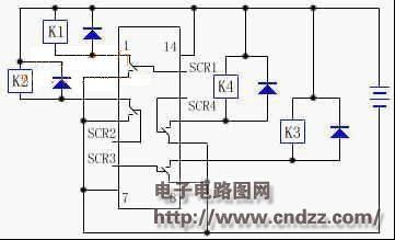 CMOS 集成塊帶動(dòng)繼電器電路